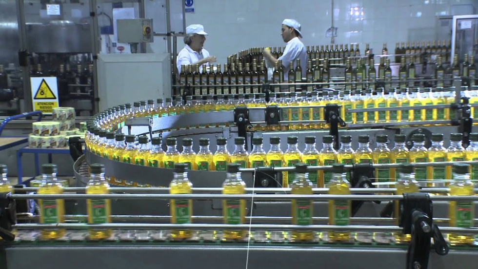 Working in an oil factory
